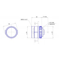 2/3-inch 8mm F1.4-Close Manual Iris Lens